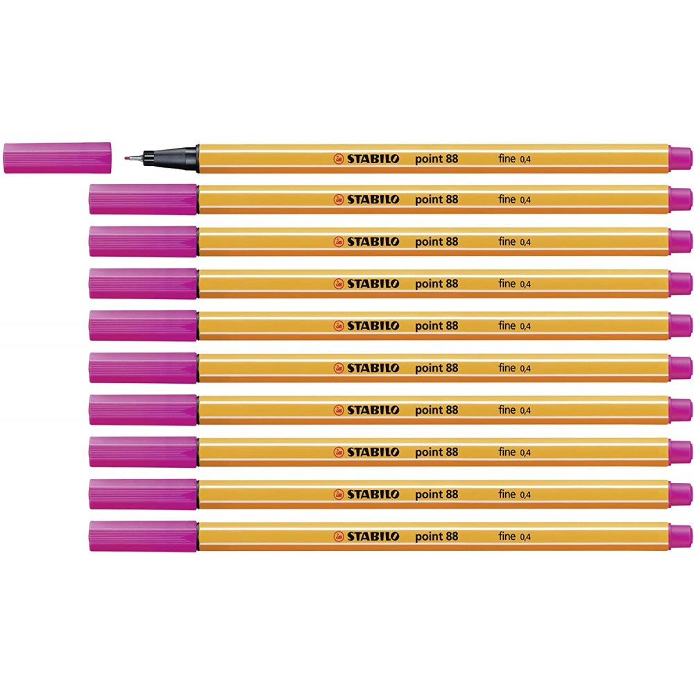 Stabilo | Point 88 | Fineliner | Pink | Pack Of 10 - penpencilink