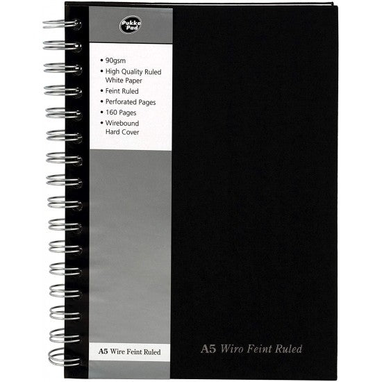 Pukka Pad | A5 | Wirebound Pad | Black