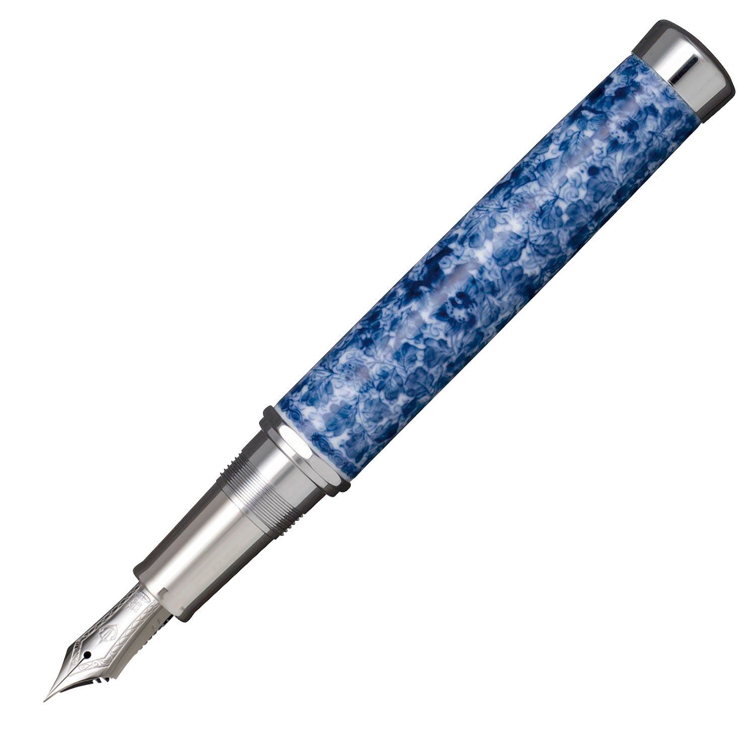 Arita porcelain 400th anniversary commemorative fountain pen with blue and white lion arabesque pattern (made by Gen'emon Kiln)