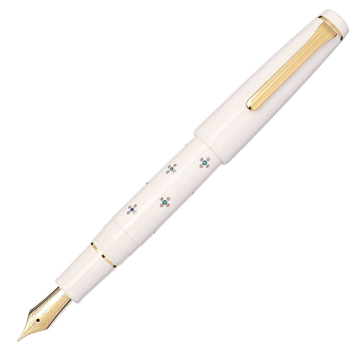 [Sailor Shop Limited Model] Classic Ko Makie Bunbo Fountain Pen Floret dot SV