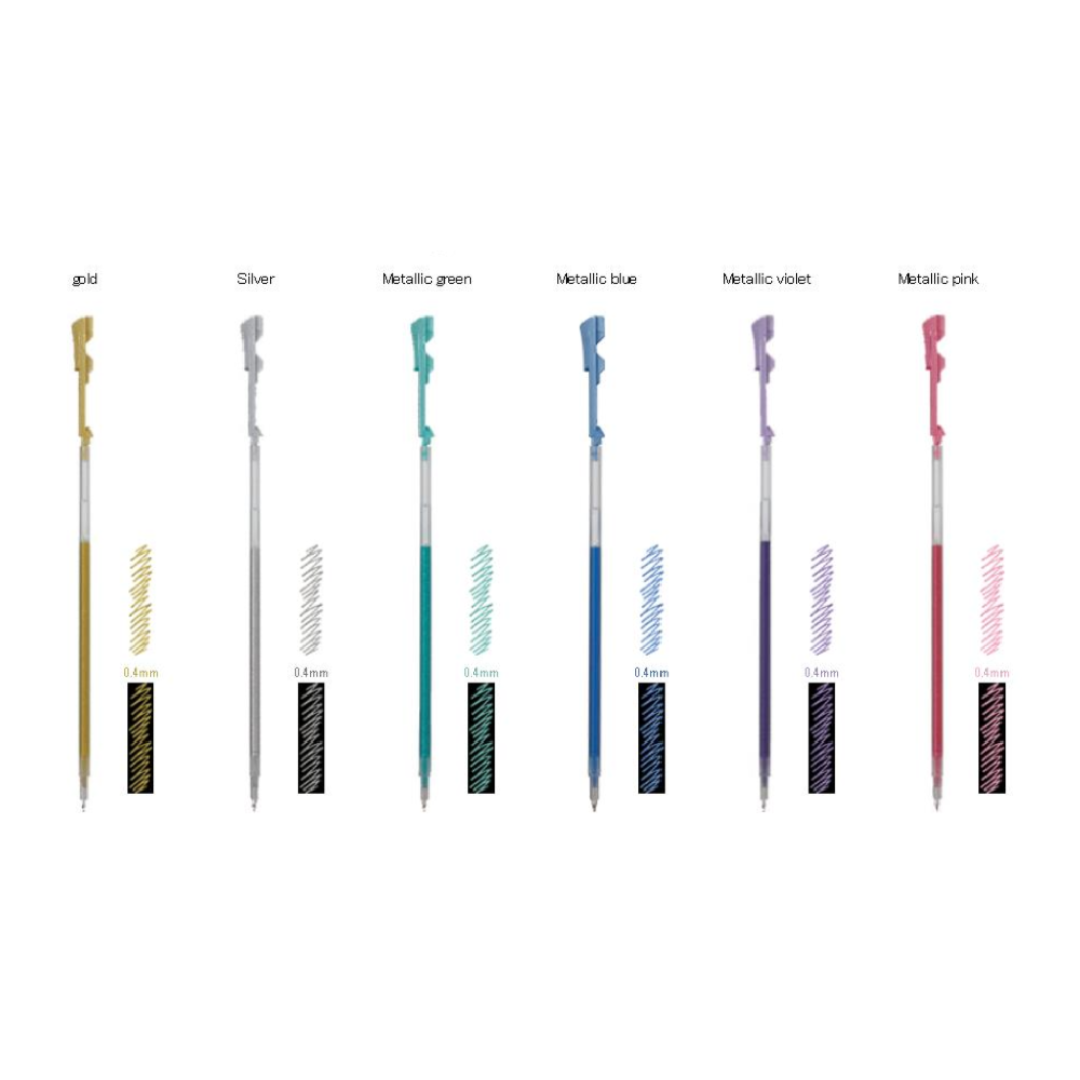 Pilot | Refill | 0.4mm | Refill for Hi-Tec-C Coleto Multi Pen | Metallic Colors