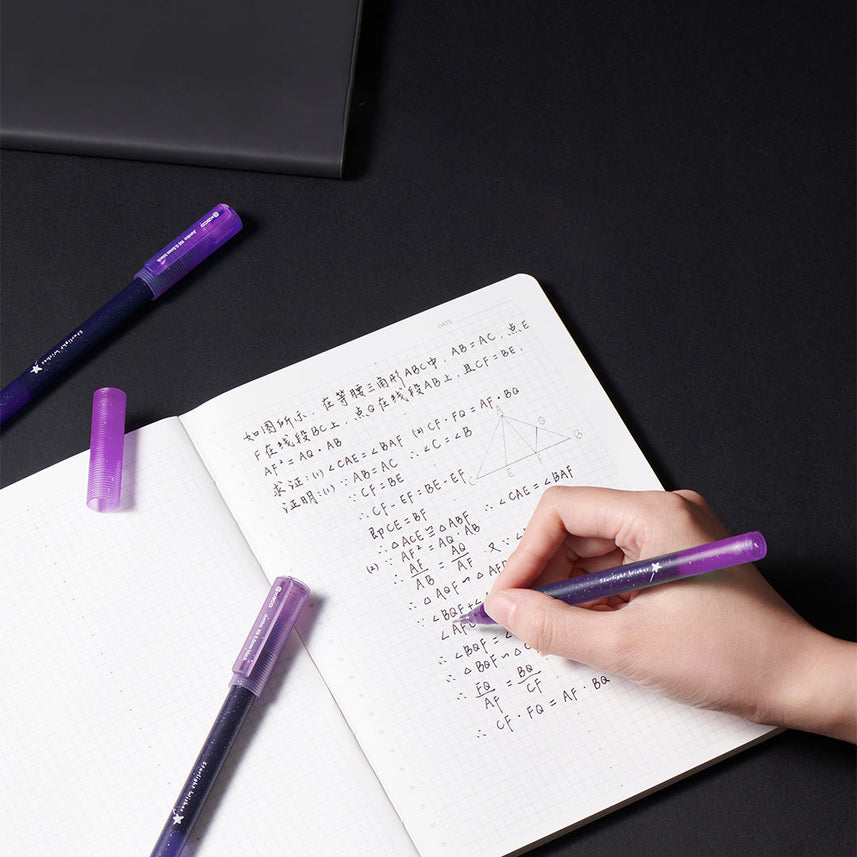 Kaco | Gel Pens | 0.5mm | Black Ink | Jumbo Starlight