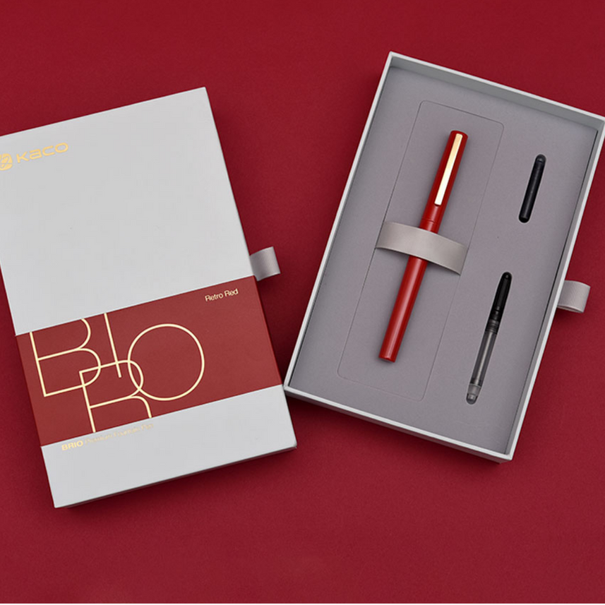Brio Fountain Pen Set - INDOFUTURE - Kaco-Brio-Red - Fountain Pen