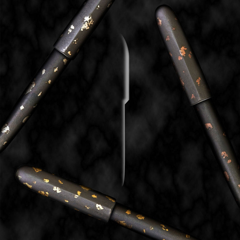 Traditional lacquerware Nawate fountain pen foil scattering