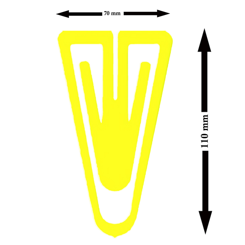 Laurel | Triangular | Paper Clips | Crystal Yellow | Pack of 1 Clips | 110mm