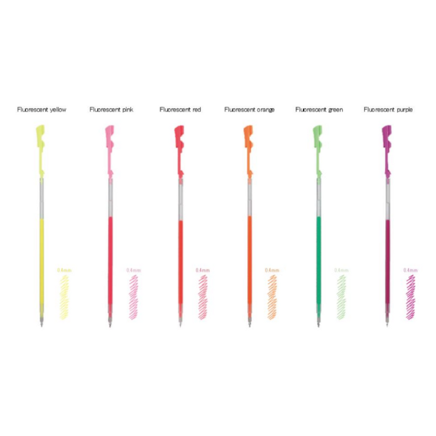 Pilot | Refill | 0.4mm | Refill for Hi-Tec-C Coleto Multi Pen | Neon Colors