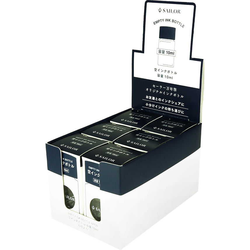 Empty ink bottles, 10ml capacity, pack of 6