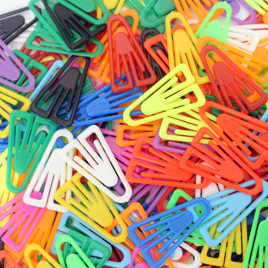 Laurel | Plastikklips | Paper Klips | Pack of 200 Klips | Assorted | 35 mm