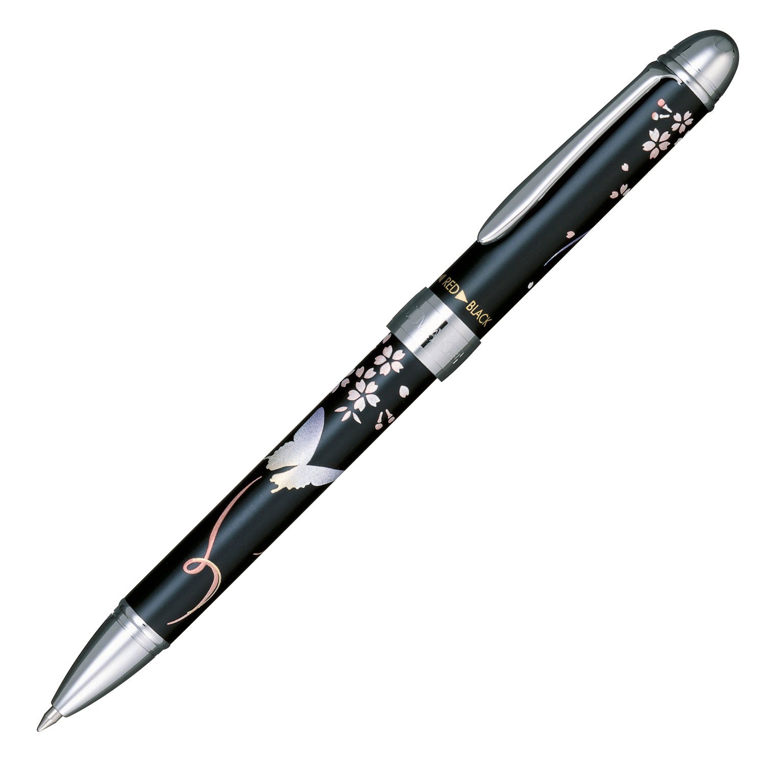 Elegant Maki-e [Butterfly] (2-color ballpoint pen + mechanical pencil)