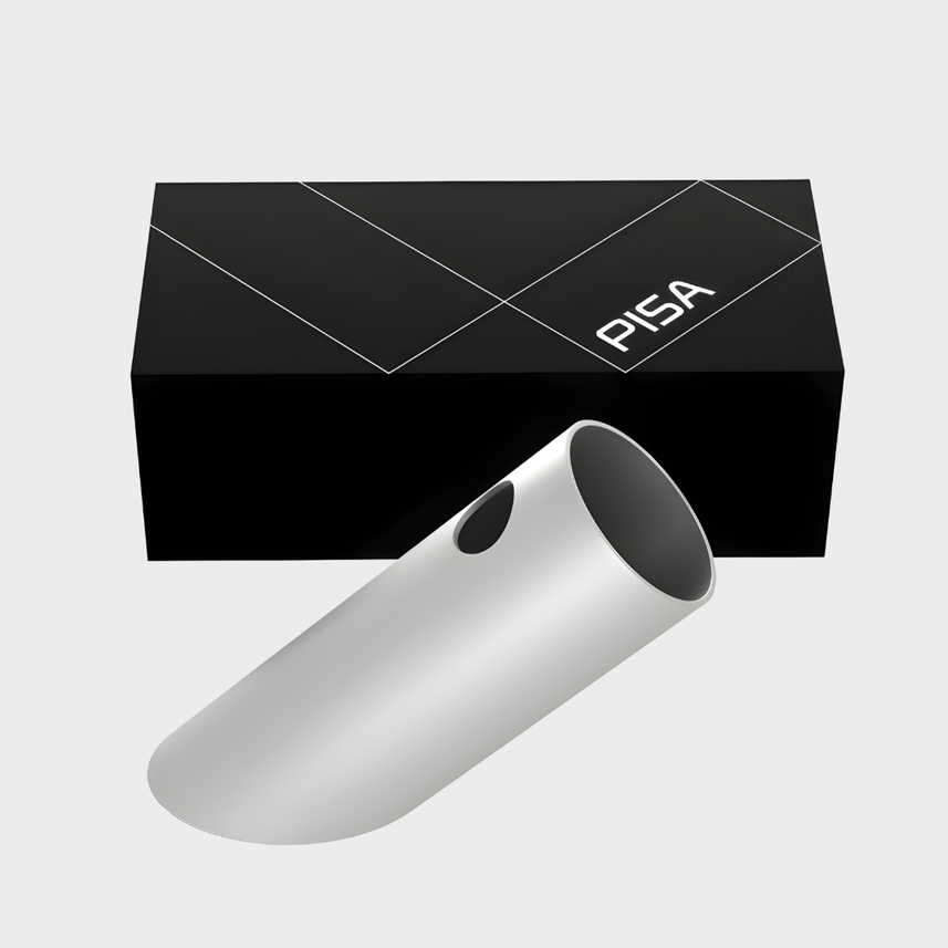 White Design | Pen Holder | Desktop Organizer | Tilted Aluminum Cylinder