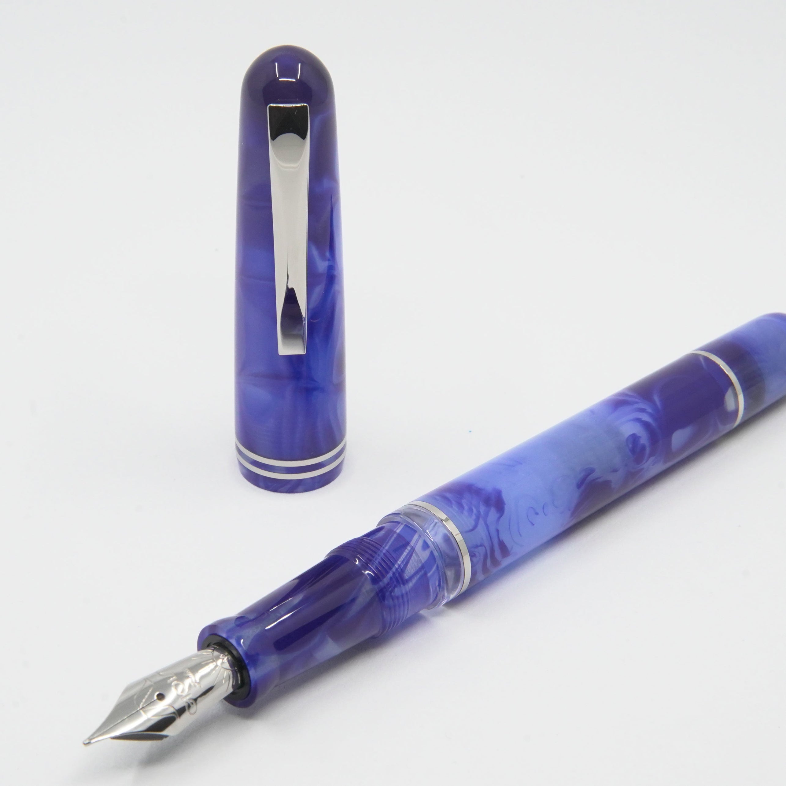 Gioia | Fountain Pen | Metis | Blue Aesthetic | Silver Trim