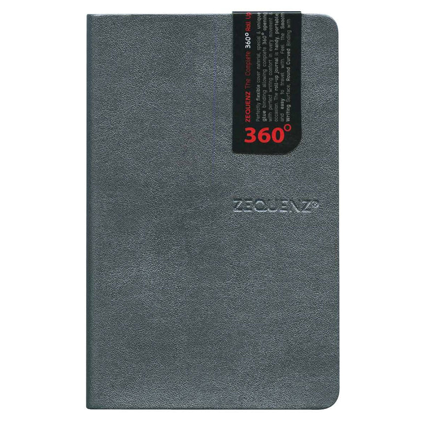 Zequenz A6 Notebook – Dark Grey | Squared | 128 Sheets, 70 GSM | Soft Cover Journal | Galaxy Series