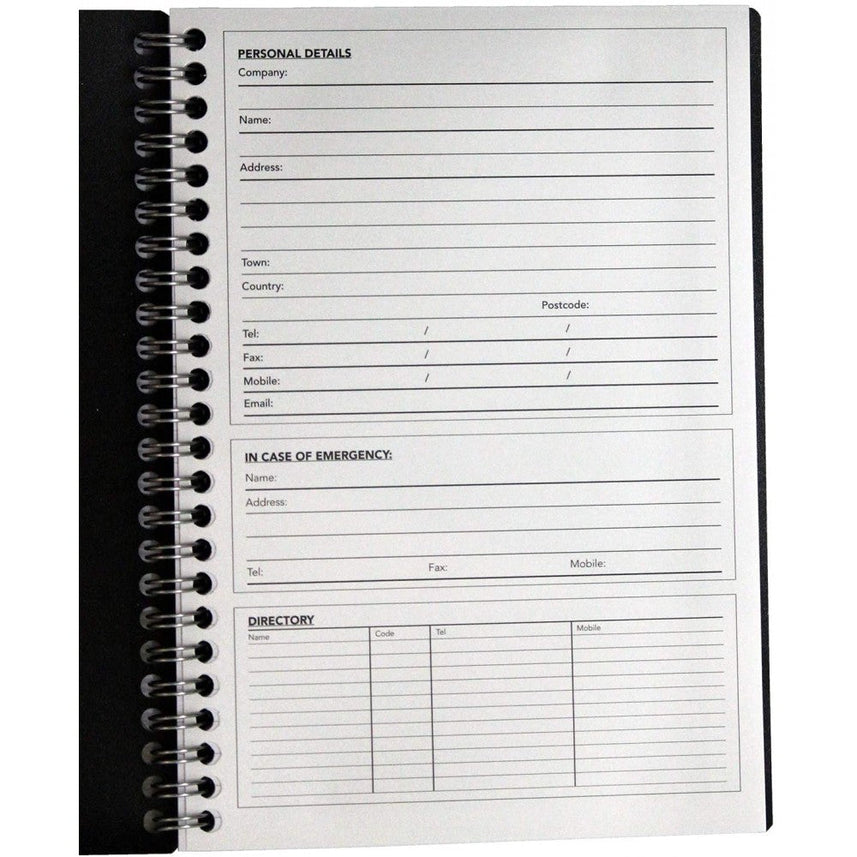Pukka Pad | A5 | Ruled 80gsm | Spiral Bound Note Book | Single Line Diary | 160 Pages | 8mm