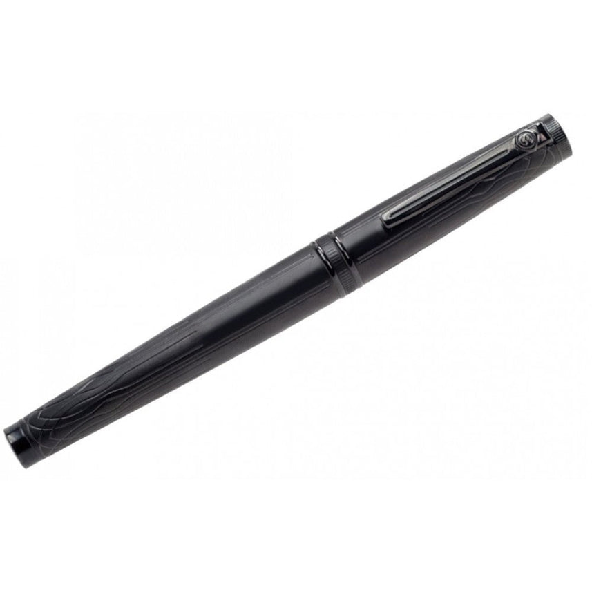 Scrikss Heritage Matte Black Rollerball Pen full view