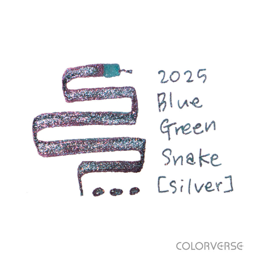 Colorverse | 2025 Blue Green Snake | Standard  | Fountain Pen Ink | Shiny Silver | 15ml