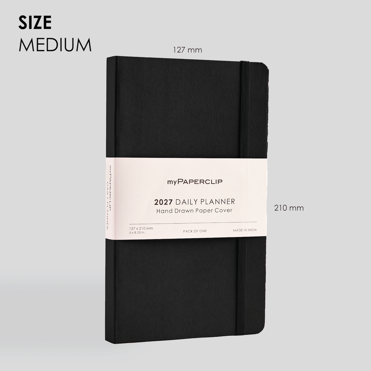 2027 Daily Planner Model M1 (Soft Cover) - Black