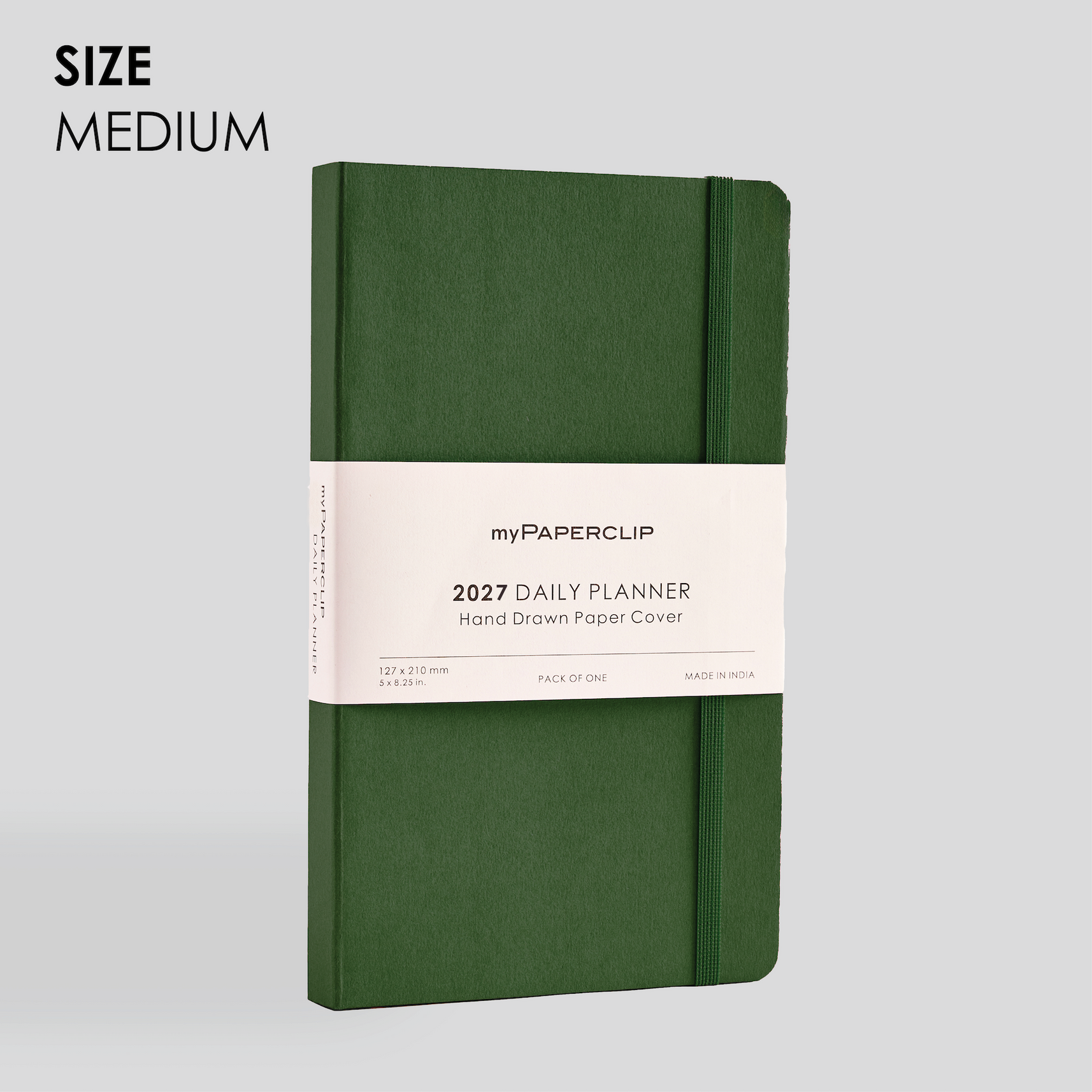 2027 Daily Planner Model M1 (Soft Cover) - Green