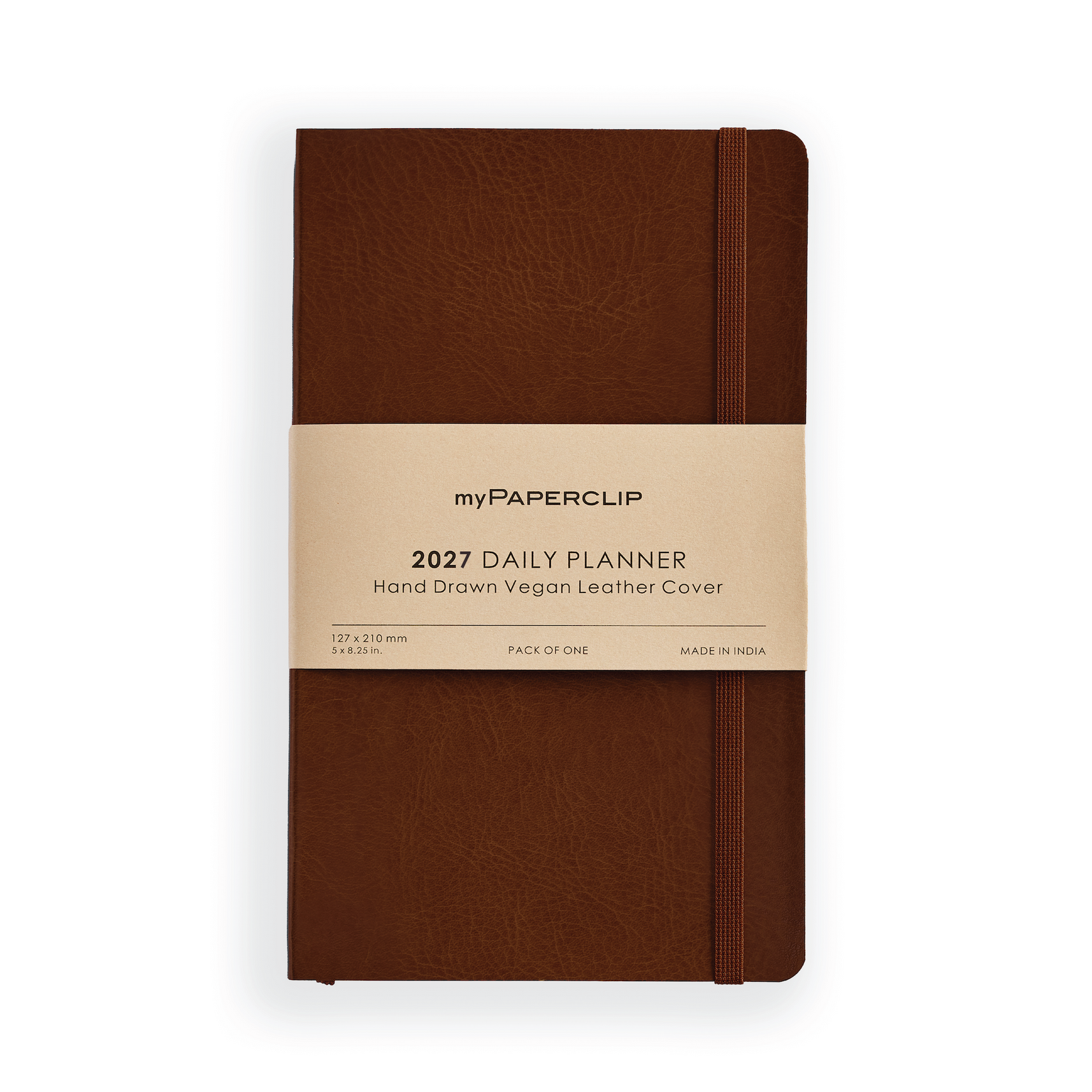 2027 Daily Planner Model M2 (Soft Cover) - Light Brown