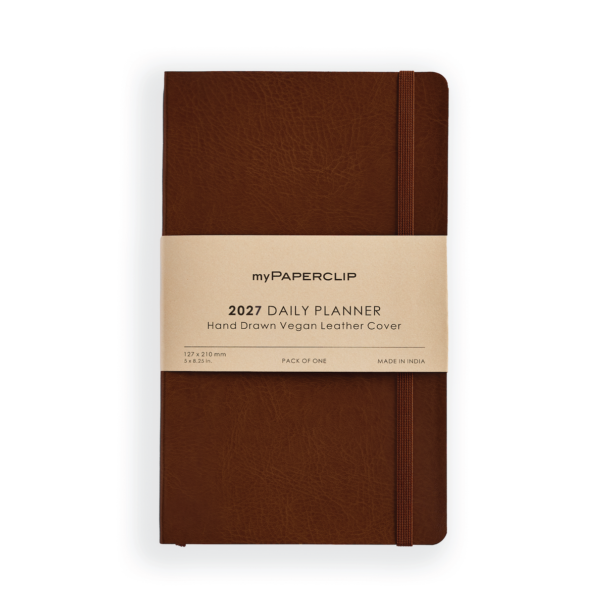 2027 Daily Planner Model M2 (Soft Cover) - Light Brown