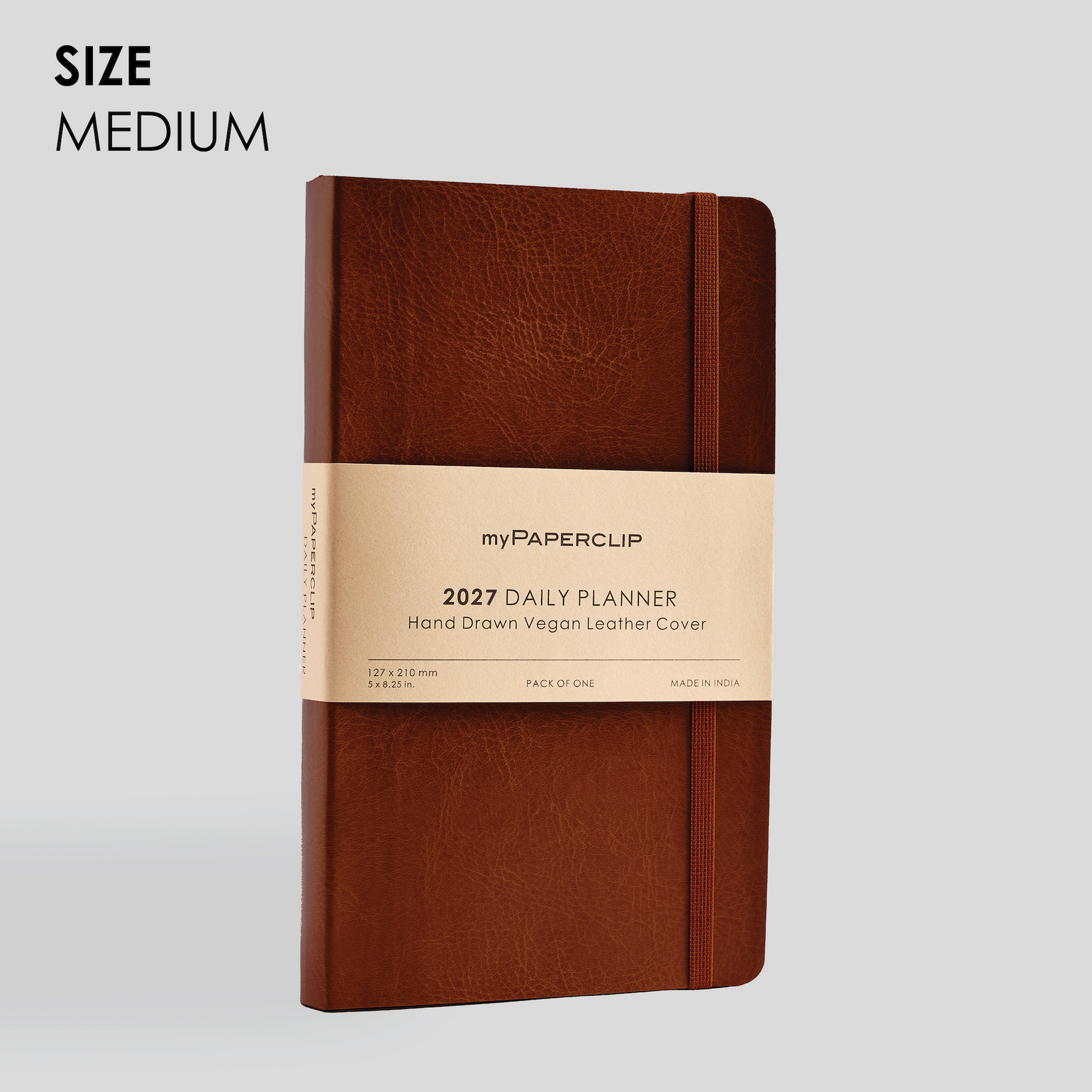 2027 Daily Planner Model M2 (Soft Cover) - Light Brown