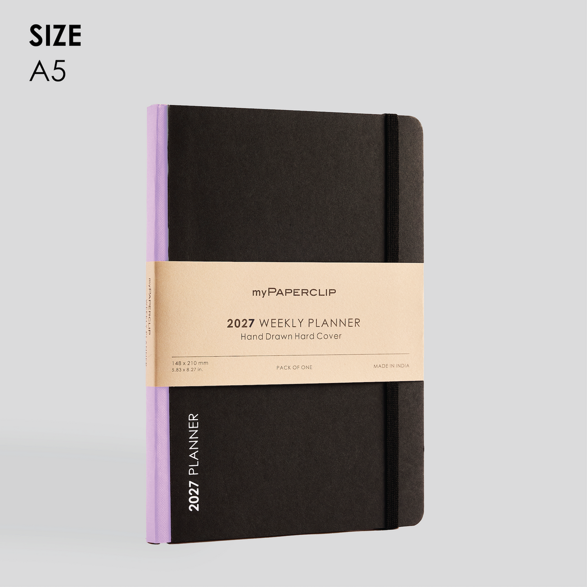 2027 Weekly Planner A5 Model D2 (Hard Cover) - Lilac