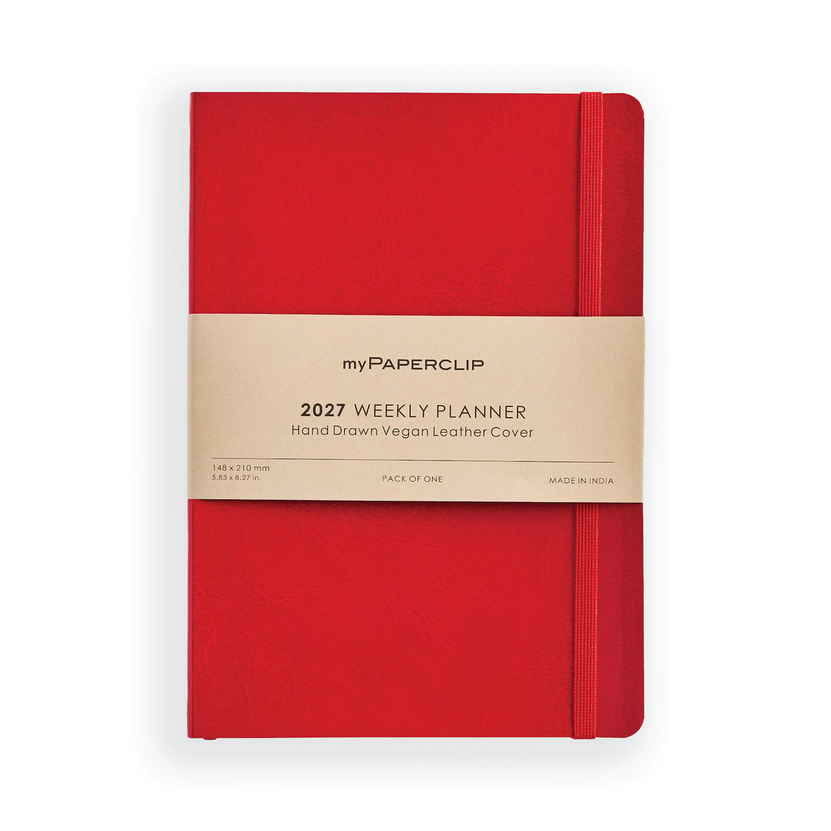 2027 Weekly Planner A5 Model R2 (Soft Cover) - Red