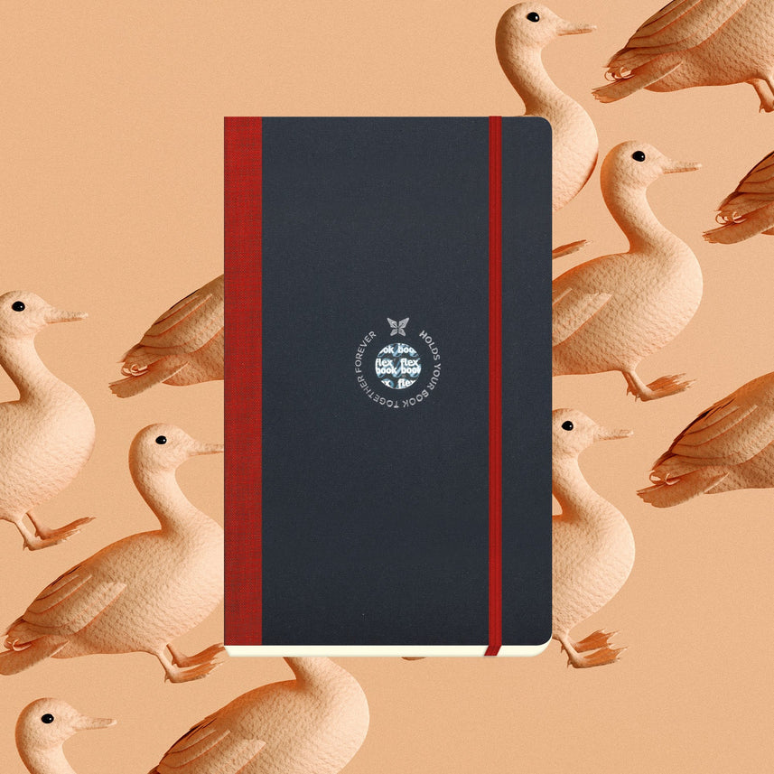 Flexbook | Plain | Medium A5 Size Notebook | Red | Flex Global