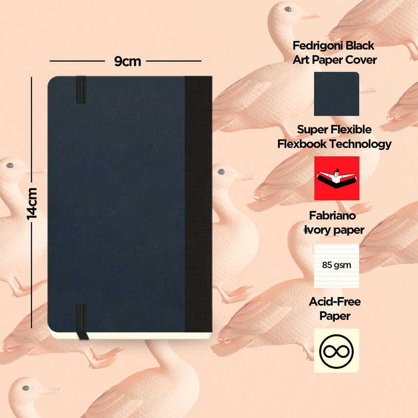 Flexbook | Ruled | Pocket A6 Size Notebook | Black | Flex Global