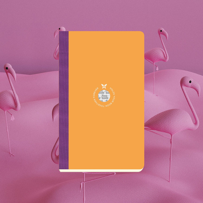 Flexbook | Ruled | Medium A5 Size Notebook | Orange | Smartbook