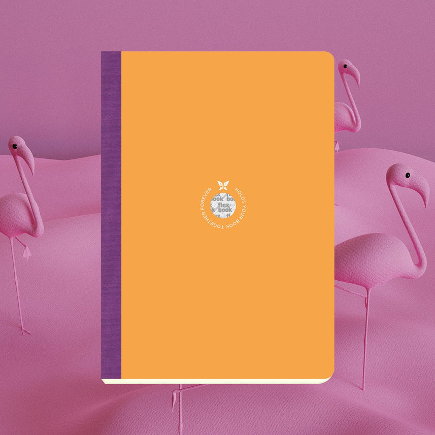 Flexbook | Ruled | Large A4 Size Notebook | Orange | Smartbook