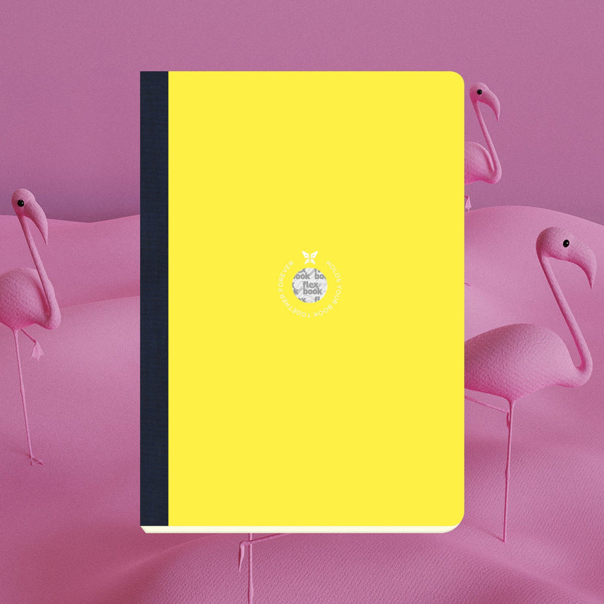 Flexbook | Ruled | Large A4 Size Notebook | Yellow | Smartbook