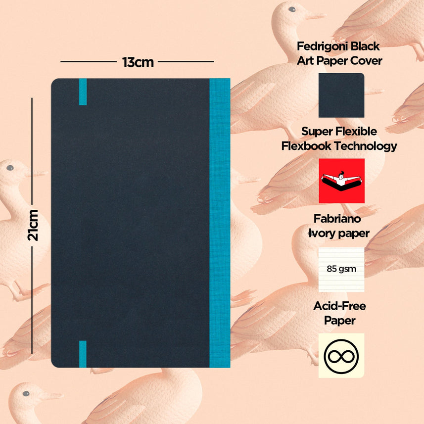 Flexbook | Ruled | Medium A5 Size Notebook | Turquoise | Flex Global
