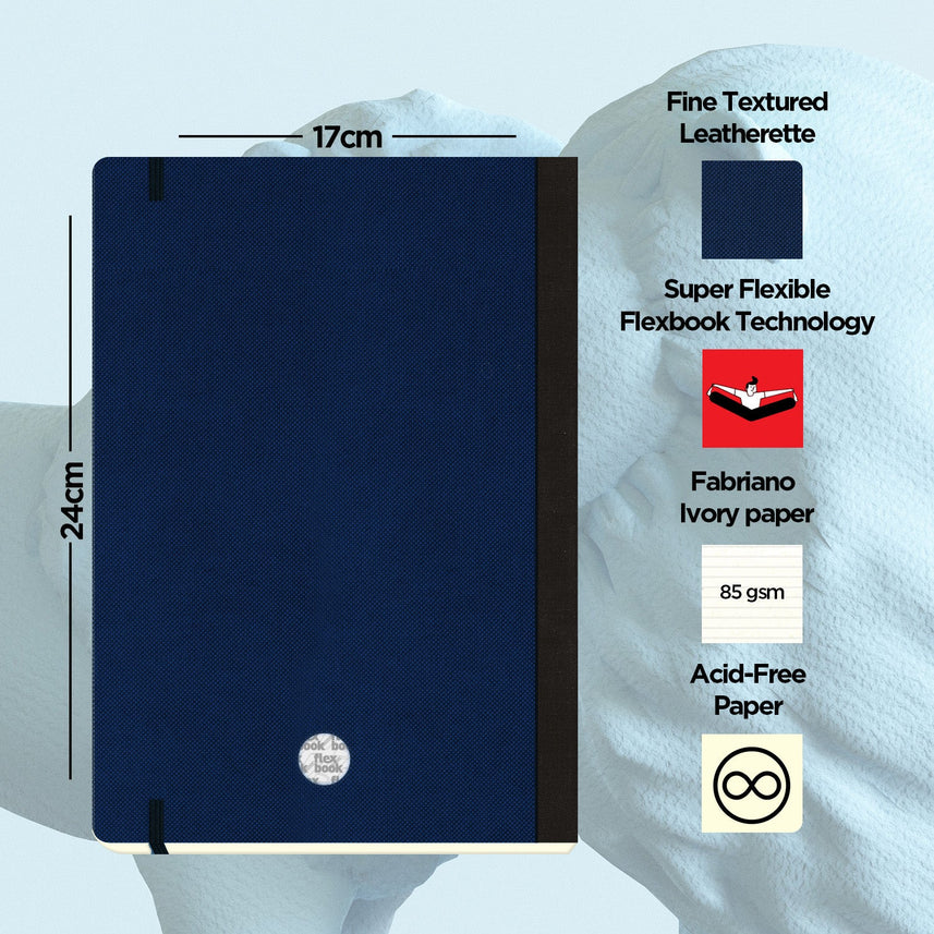 Flexbook | Ruled | Large B5 Size Notebook | Royal Blue | Adventure Series