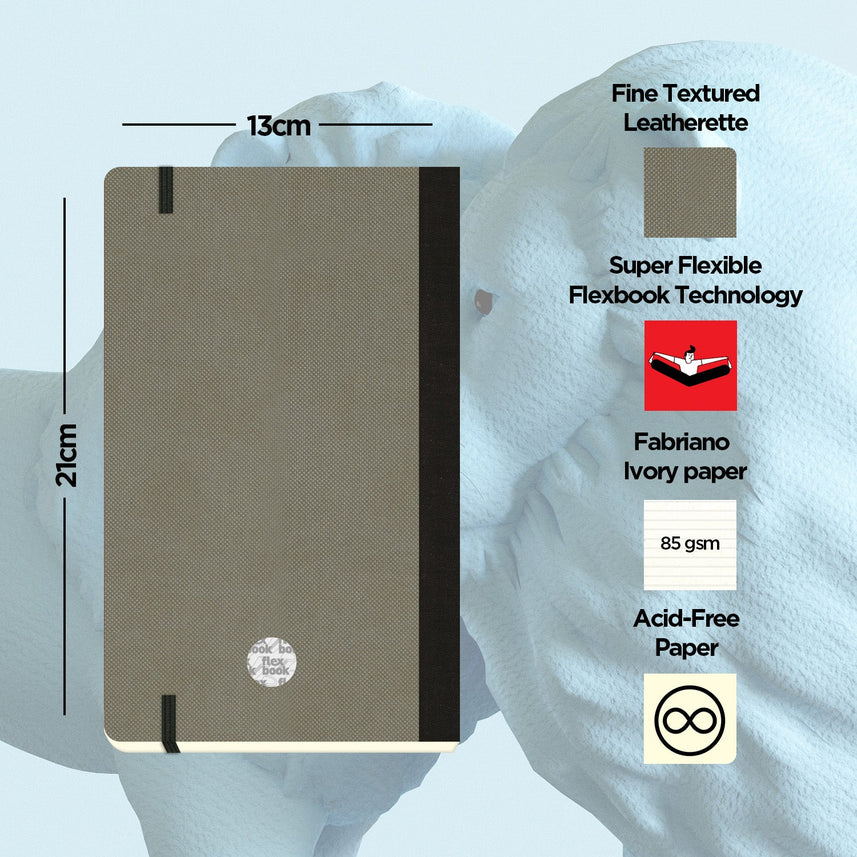 Flexbook | Ruled | Medium A5 Size Notebook | Elephant | Adventure Series