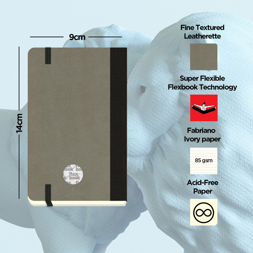 Flexbook | Ruled | Pocket A6 Size Notebook | Elephant | Adventure Series