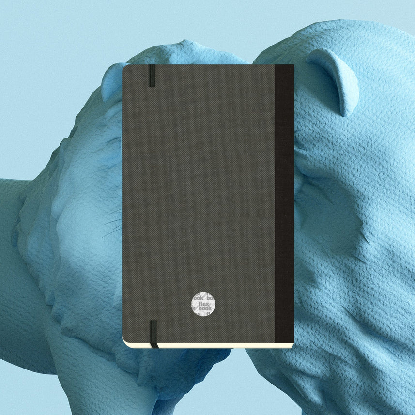 Flexbook | Dotted | Medium A5 Size Notebook | Off Black | Adventure Series