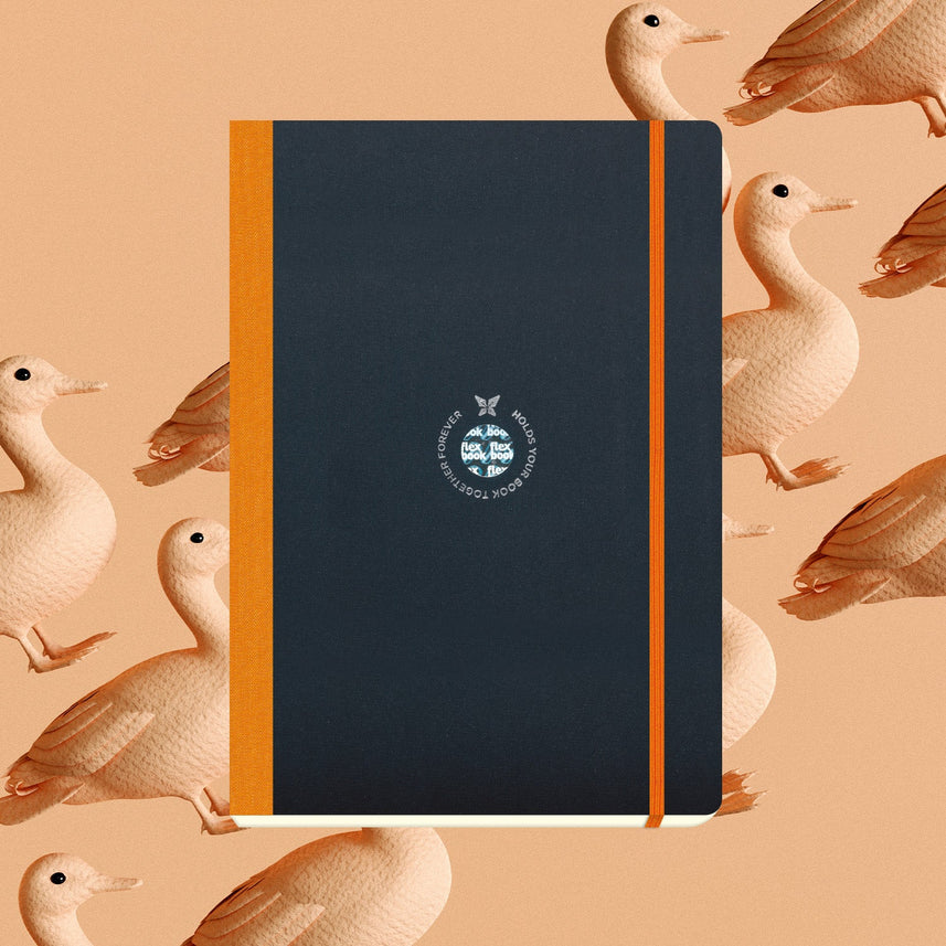 Flexbook | Plain | Large B5 Size Notebook | Orange | Flex Global