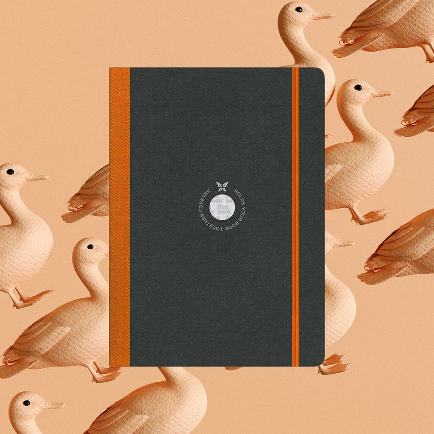 Flexbook | Blank | Medium A5 Size Sketchbook | Orange | Flex Global Sketchbook