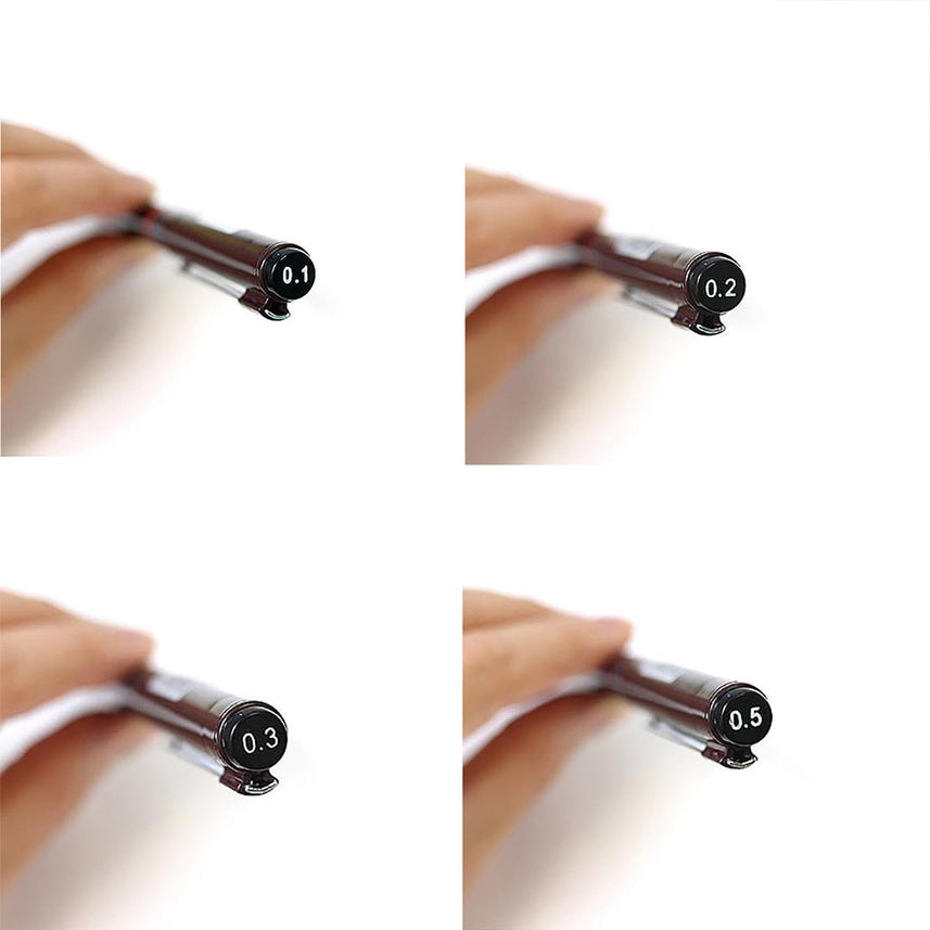 Rotring 0.1mm, 0.2mm, 0.3mm, 0.5mm Line Thickness Tikky Graphic Fineliner with Black Pigmented Lightfast And Water Resistant Ink For Long Life Drawings, Sketching, Non-Refillable, 5 Pen Set