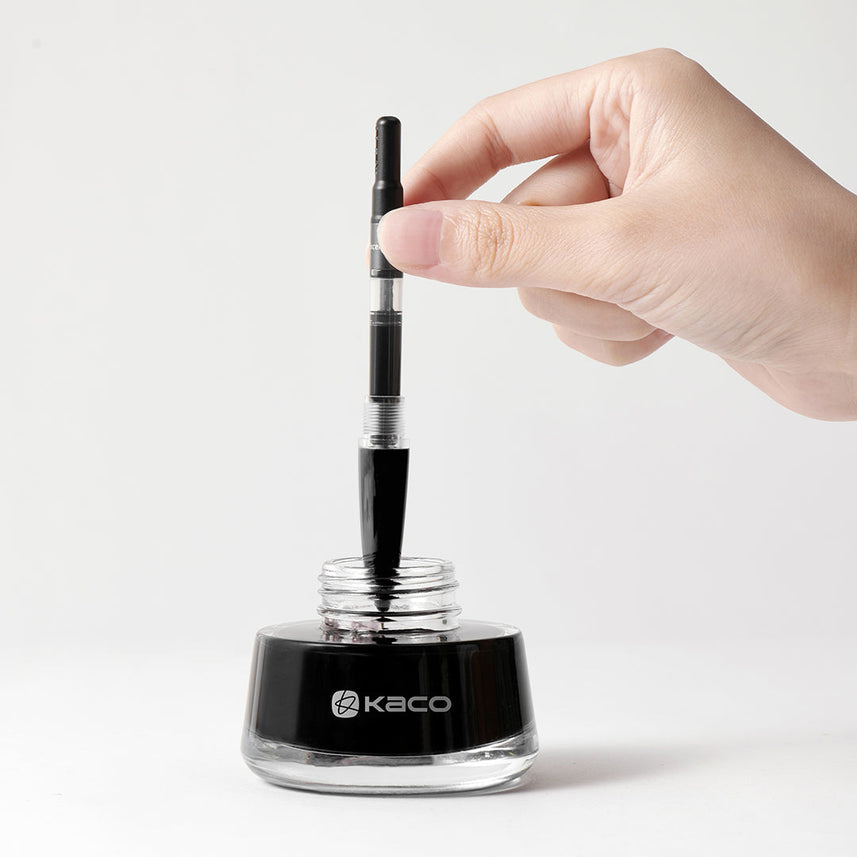 Kaco | Fountain Pens | 0.5mm | Black Ink | Retro | Paper Box Packaging