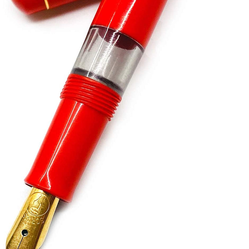 Scrikss 419 Medium Nib Fountain Pen - Red GT
