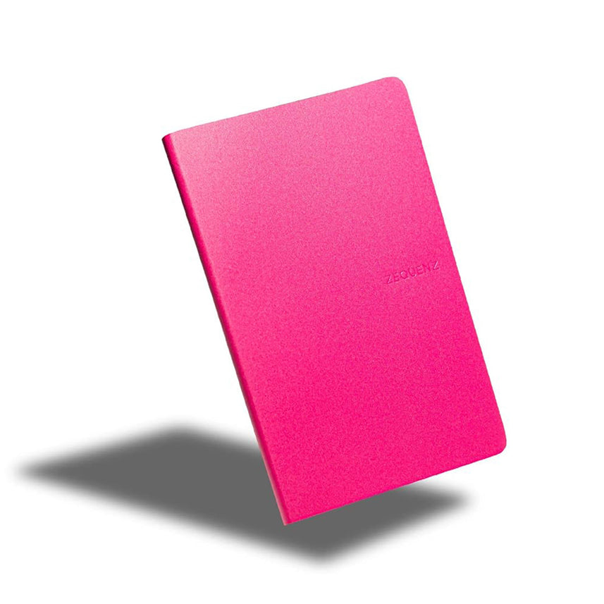 Zequenz B6 Size Notebook Set Pack of 4 Ruled Lined Paper 120 Pages Each 80GSM 360 Degree Flexibility 100% Handmade Fountain Pen Friendly POP Series Pink Orange Yellow Purple