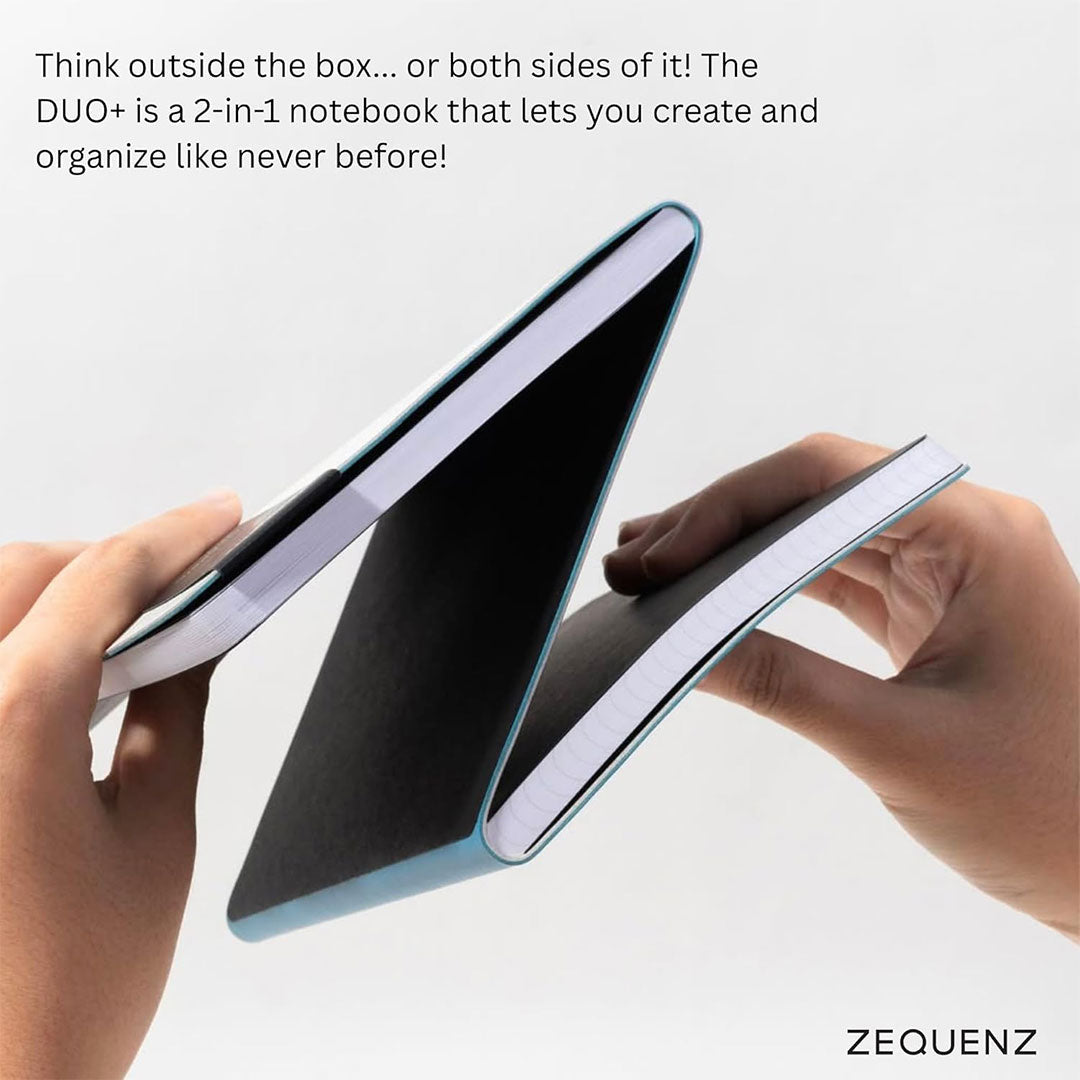 Zequenz A6 Notebook – Arctic Sky | Ruled & Blank | 320 Pages, 70 GSM |Handmade|Ideal for Journaling & Note-Taking| DUO+ Series