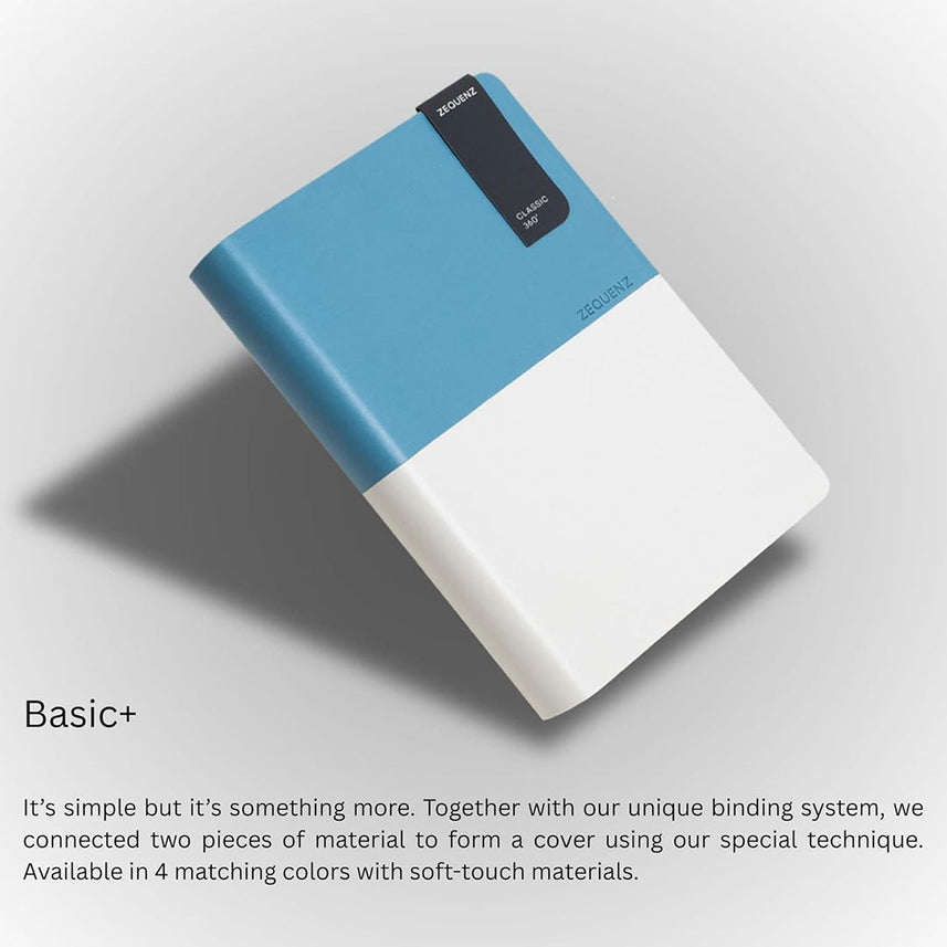 Zequenz A6 Ruled Notebook – ARCTIC SKY | 200 Sheets, 70 GSM | Soft Cover, 360° Flexible Binding |Handmade| Ideal for Journaling & Note-Taking |Basic+ Series