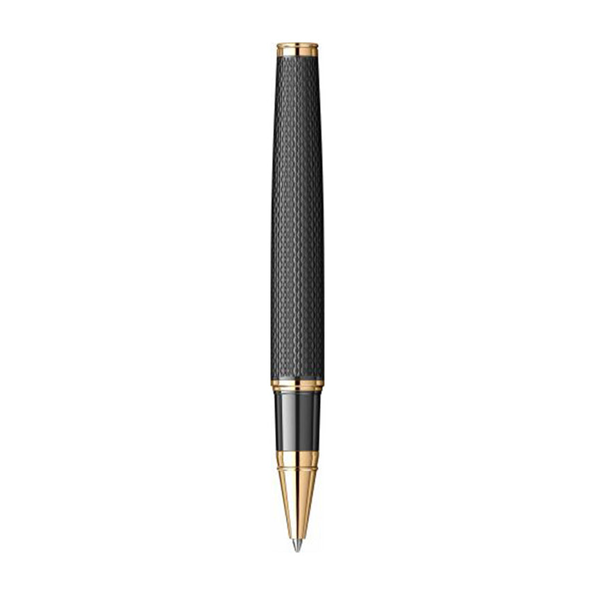 Scrikss | Oscar-390 | Roller Pen | Matt Black with Gold Trim