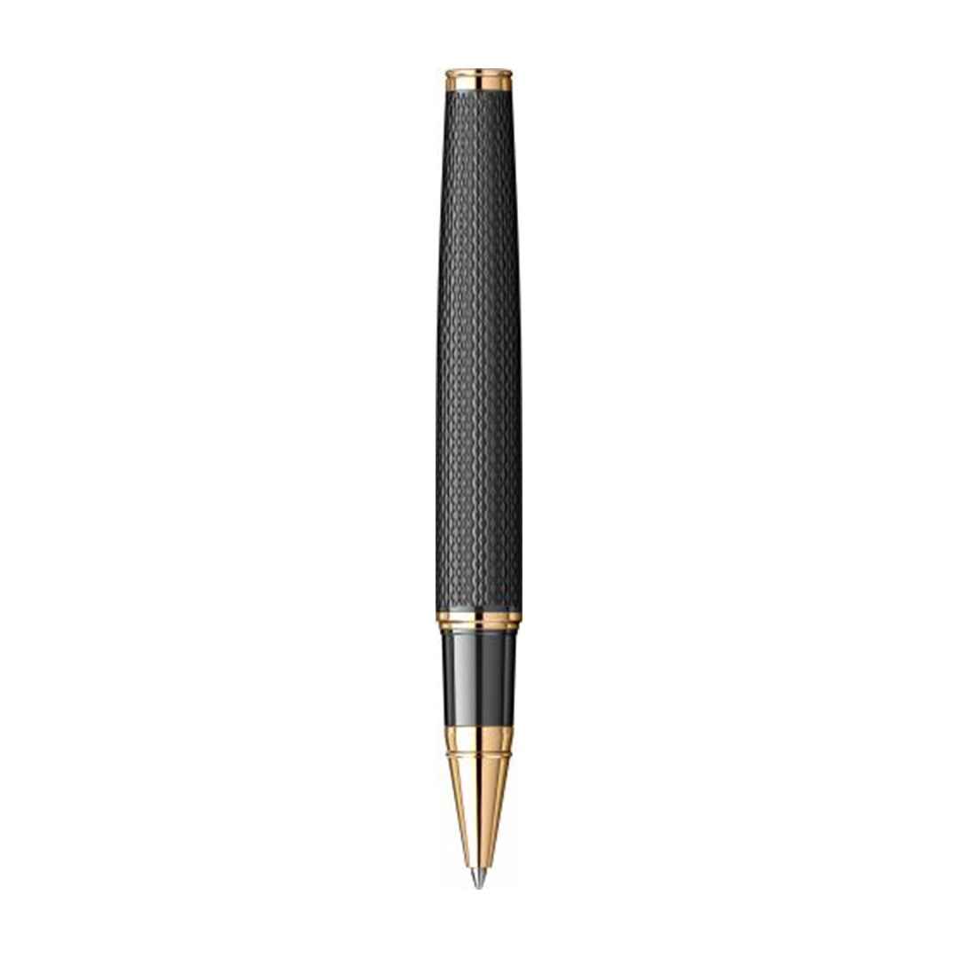Scrikss | Oscar-390 | Roller Pen | Matt Black with Gold Trim