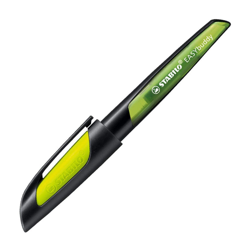 Stabilo | Easy Buddy | Fountain Pen | Black-Lime | Adapted Nib - penpencilink