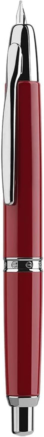 Moonman A1 Press Fountain Pen with Box, Retractable Extra Fine Nib Metal Wine Red Ink Pen with Converter for Writing (With Clip Version)