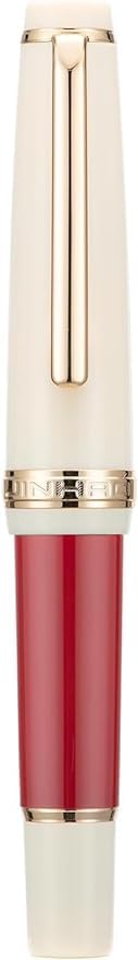 Jinhao 82 Mini Fountain Pen With Extra Fine, Smooth Writing Pocket Pen, Gold Trim, Acrylic Wine Red, Includes Converter