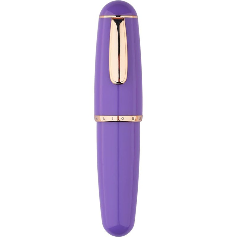 Moonman Q1 Mini Eyedropper Fine Fountain Pen, Levender Resin Short Pocket Pen,Large Capacity Writing Pen Case Set